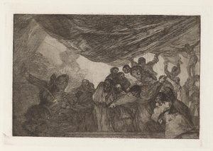 Clear Folly, also known as Without Commending Himself Either to God or the Devil, from the Series Los Disparates (Los Proverbios) by Francisco de Goya