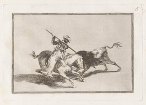 The Spirited Moor Gazul Is the First to Spear Bulls According to the Rules