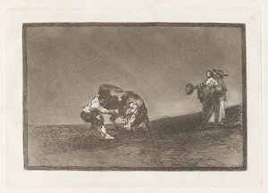 The Same Man Throws a Bull in the Ring at Madrid, Plate 16 from La tauromaquia