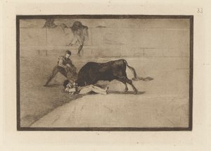 The Unlucky Death of Pepe Illo in the Ring at Madrid, Plate 33 from La tauromaquia