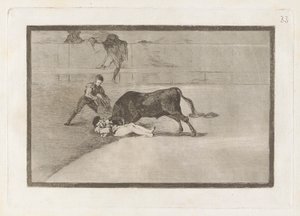 The Unlucky Death of Pepe Illo in the Ring at Madrid, Plate 33 from La Tauromaquia