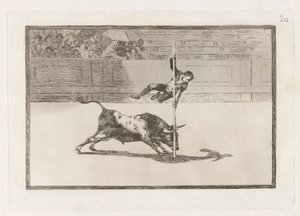 The Agility and Audacity of Juanito Apinani in the Ring at Madrid, Plate 20 from La Tauromaquia