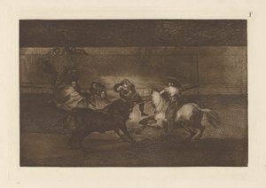 Death of Pepe Illo, 3rd Composition, Plate F from La tauromaquia (third edition)