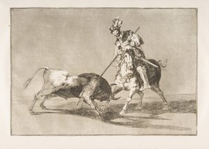 The Cid Campeador Spearing Another Bull (Plate 11 from the Tauromaquia)