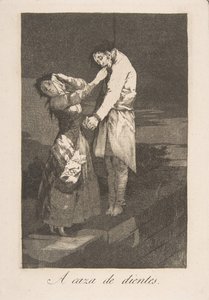Out Hunting for Teeth (Plate 12 from Los Caprichos)