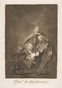 Plate 21 from Los Caprichos: How They Pluck Her!, 1799 by Francisco de Goya