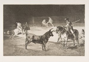 Plate 27 from the Tauromaquia: The Celebrated Picador, Fernando del Toro, Draws the Fier...