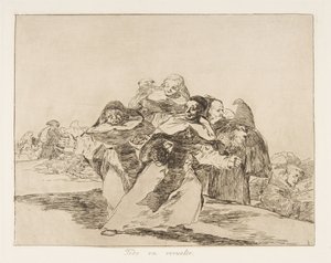 Plate 42 from The Disasters of War: Everything is Falling