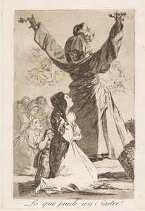 Plate 52 from Los Caprichos: What a tailor can do! Lo que puede un Sastre!, 1799 by Francisco de Goya