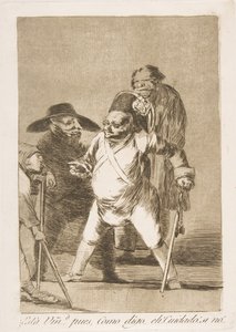 Plate 76 from Los Caprichos: You understand... well, as I say... eh! Look out! otherwise... by Francisco de Goya