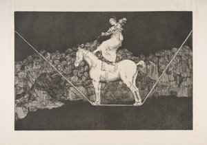 Plate B from the Disparates: Punctual Folly by Francisco de Goya