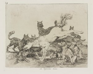 He Defends Himself Well, pl. 78 from the series The Disasters of War by Francisco de Goya