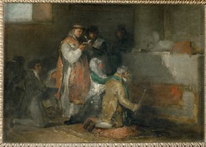The ill-matched couple by Francisco Jose de (circle of) Goya y Lucientes