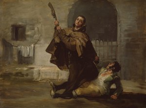 Friar Pedro Clubs El Maragato with the Butt of the Gun by Francisco Jose de Goya y Lucientes