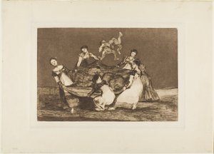 Heavier than a Dead Donkey, plate 1 from Los Proverbios by Francisco Jose de Goya y Lucientes