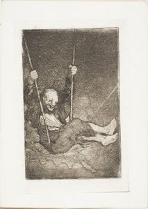 Old Man on a Swing by Francisco Jose de Goya y Lucientes