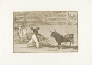 Origin of the Harpoons or Banderillas, plate seven from The Art of Bullfighting by Francisco Jose de Goya y Lucientes