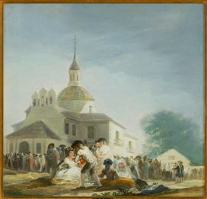 Pilgrims Before the Chapel of Saint Isidore