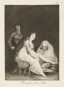 She Prays for Her, Plate 31 from Los Caprichos by Francisco Jose de Goya y Lucientes