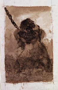 Silhouette of prisoner chain by Francisco de Goya