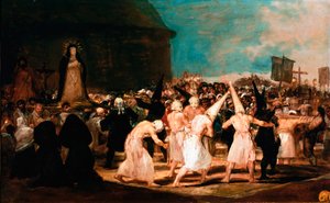Social topics of the Academy of San Fernando: Procession of Flagellants in a village