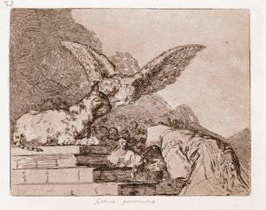The Disasters of War: Cat Pantomime (etching from preparatory drawing)