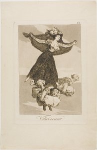 They Have Flown, plate 61 from Los Caprichos by Francisco Jose de Goya y Lucientes