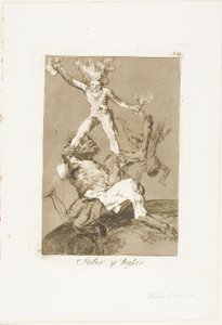 To Rise and to Fall, plate 56 from Los Caprichos by Francisco Jose de Goya y Lucientes