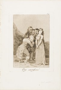 What a Sacrifice!, plate 14 from Los Caprichos by Francisco Jose de Goya y Lucientes