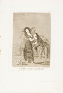 Which of Them is the More Overcome?, plate 27 from Los Caprichos by Francisco Jose de Goya y Lucientes