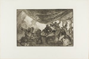 Without Commending Himself Either to God or the Devil, plate 15 from Los Proverbios by Francisco Jose de Goya y Lucientes