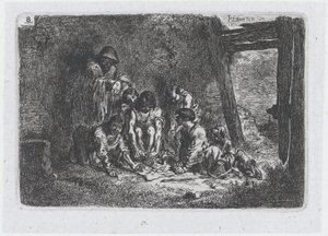 Group of Figures Playing a Game, 1850 by Francisco Lameyer Berenguer