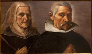 Portrait of a Praying Age Couple by Francisco Pacheco
