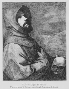 St Francis of Assisi in prayer