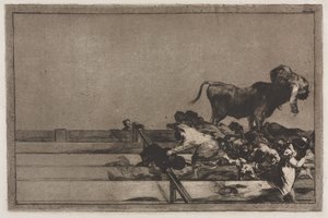 Bullfights: Dreadful Events in the Front Rows of the Ring at Madrid and Death of the Mayor of Torrejon by Francisco de Goya