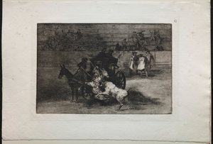 Bullfights: Fight in a Carriage Harnessed to Two Mules