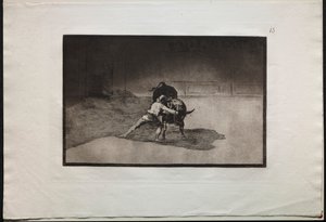 Bullfights: The Famous Martincho Places the Banderillas Playing the Bull with the Movement of His Body