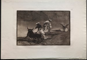Bullfights: They Play Another with the Cape in an Enclosure by Francisco de Goya