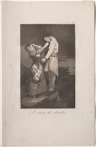 Caprichos: Out Hunting for Teeth by Francisco de Goya
