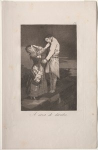 Caprichos: Out Hunting for Teeth by Francisco de Goya