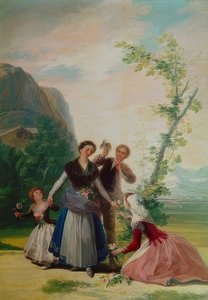 The Flower Girls or Spring by Francisco de Goya