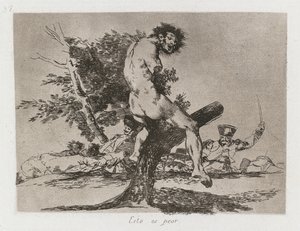 Disasters of War: Pl. 37, This is worse, 1810-1813 by Francisco de Goya