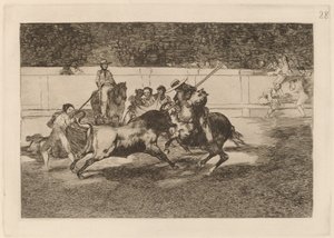 The Forceful Rendon Stabs a Bull with the Pique, from Which Pass He Died in the Ring at Madrid