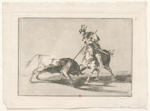 The Art of Bullfighting, No. 11 by Francisco de Goya