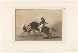 Mariano Ceballos Riding a Bull