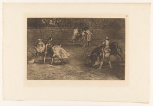 Picador Stabs a Bull (Bullfighting series) by Francisco de Goya
