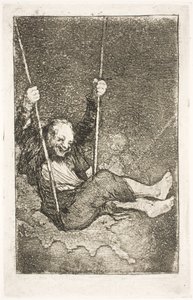 Wizard on a Swing by Francisco de Goya