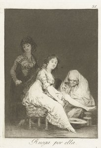 She prays for her by Francisco de Goya