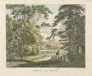 Walkers at Duin en Daal Estate by Franciscus Andreas Milatz