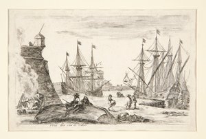 Entrance to a Corner of Calais by Franciscus van der Steen